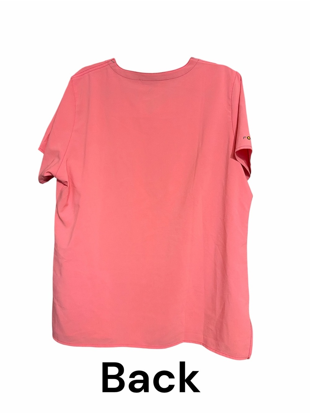 Carhartt Coral Pink Short Sleeve V-Neck Scrub Top - Picture 6 of 7